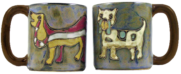 Mara Stoneware 16 Oz. Dog Mugs (Set of 2)
