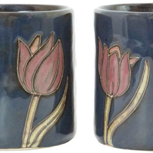 Mara Stoneware 16 Oz. Tulip Flower Mugs (Set of 2)