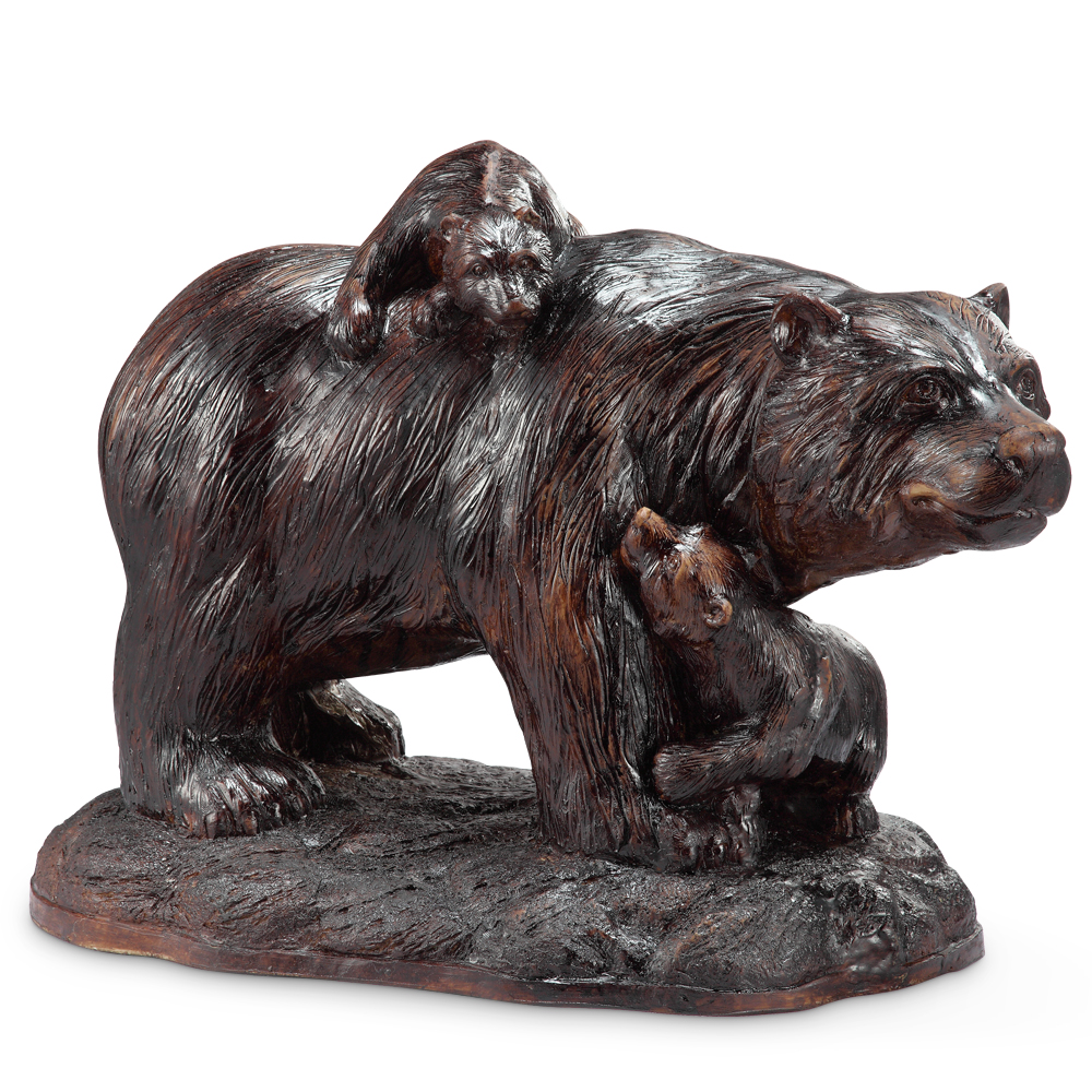 Playtime Bear and Cubs Garden Sculpture