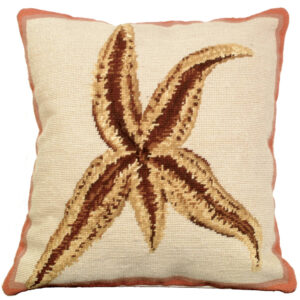Sea Star 18"x18" Needlepoint Pillow