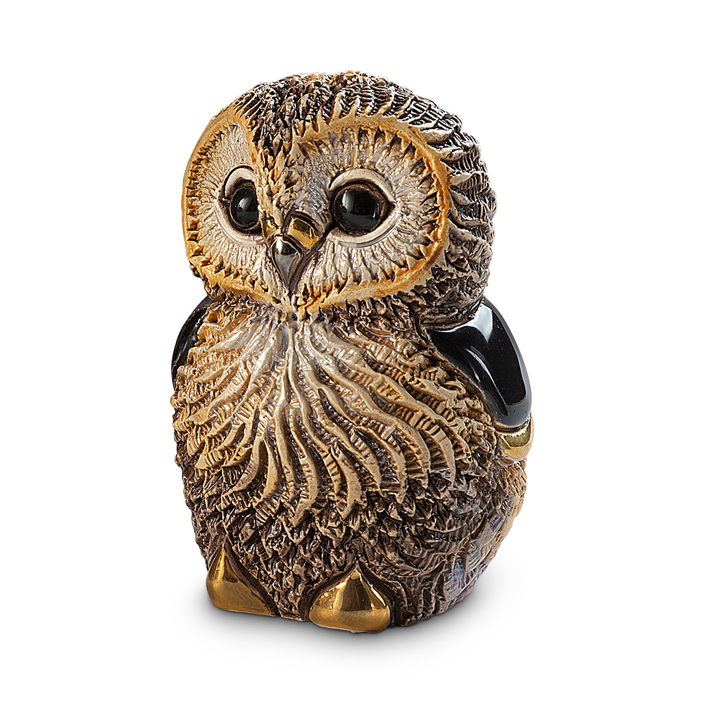 Baby African Cape Owl Figurine by De Rosa