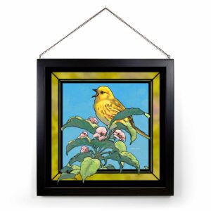 Yellow Warbler - Stained Glass Art