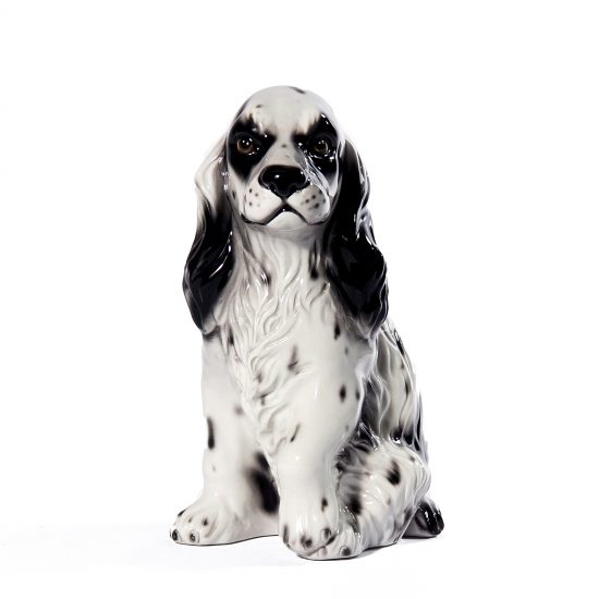 Authentic Italian Ceramic Cocker Spaniel Dog Sculpture II