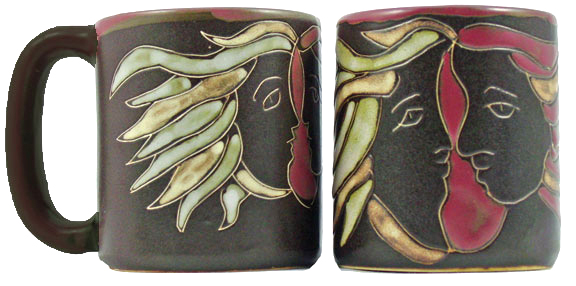 Mara Stoneware 16 Oz.  Lovers Mugs (Set of 2)