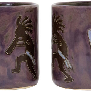 Mara Stoneware 16 Oz. Kokopelli Plum Mugs (Set of 2)