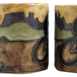 Mara Stoneware 16 Oz. Bicyclist Mugs (Set of 2)