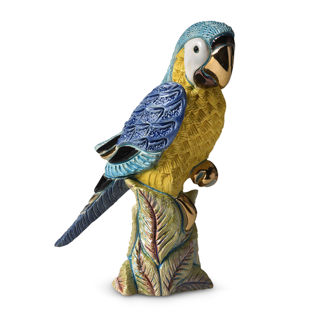 Blue Parrot Figurine by De Rosa