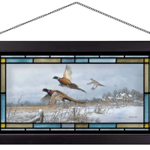 Snow Birds - Pheasants - Stained Glass Art