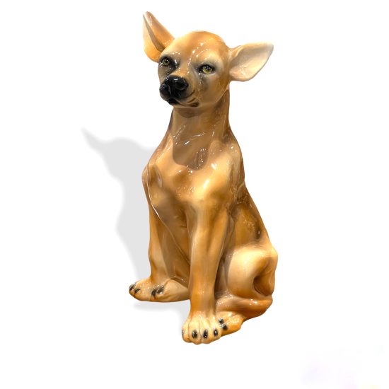 Authentic Italian Ceramic Chihuahua Dog Sculpture
