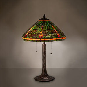 24" High Tiffany Dragonfly Table Lamp