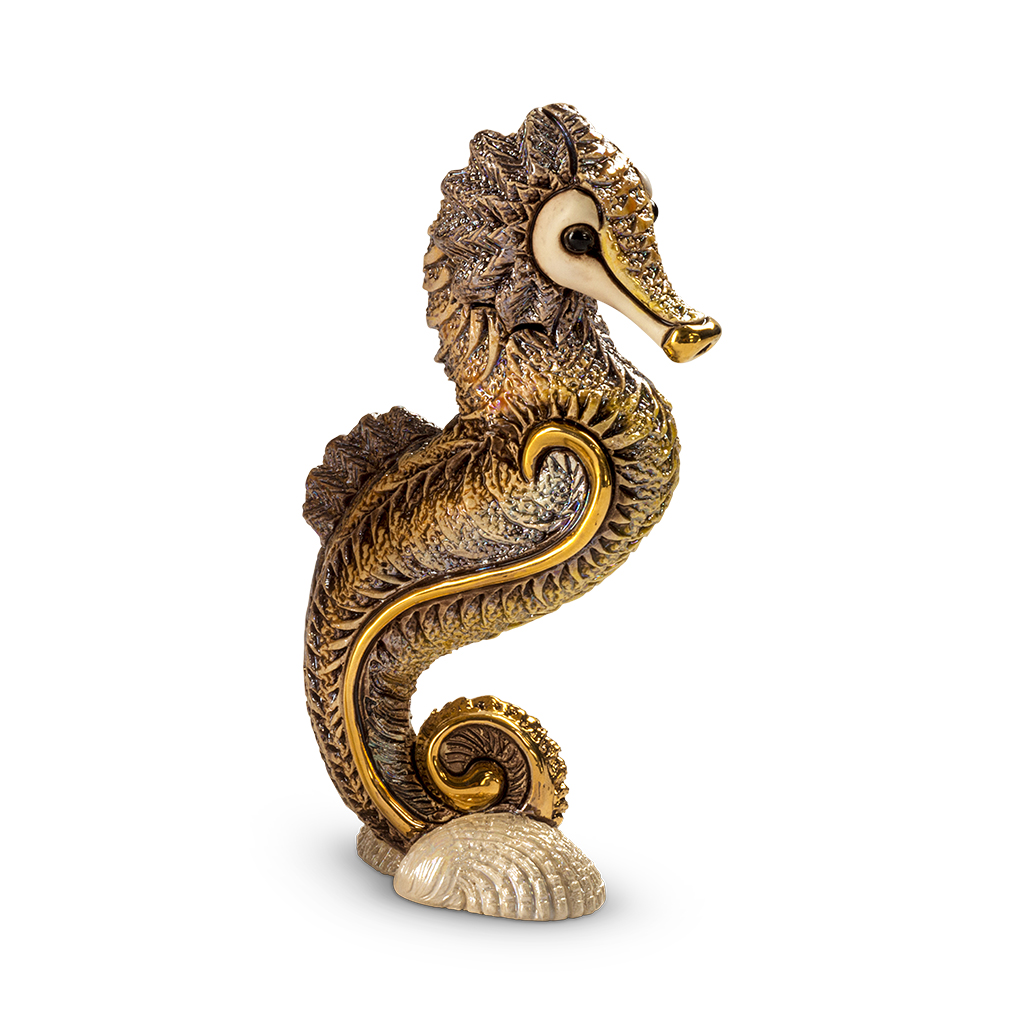 Brown Seahorse Figurine by De Rosa