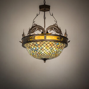 30" Wide Catch of the Day Fishscale Inverted Pendant