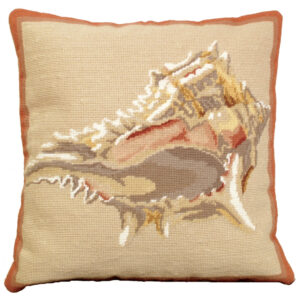 Murex Shell 18"x18" Needlepoint Pillow