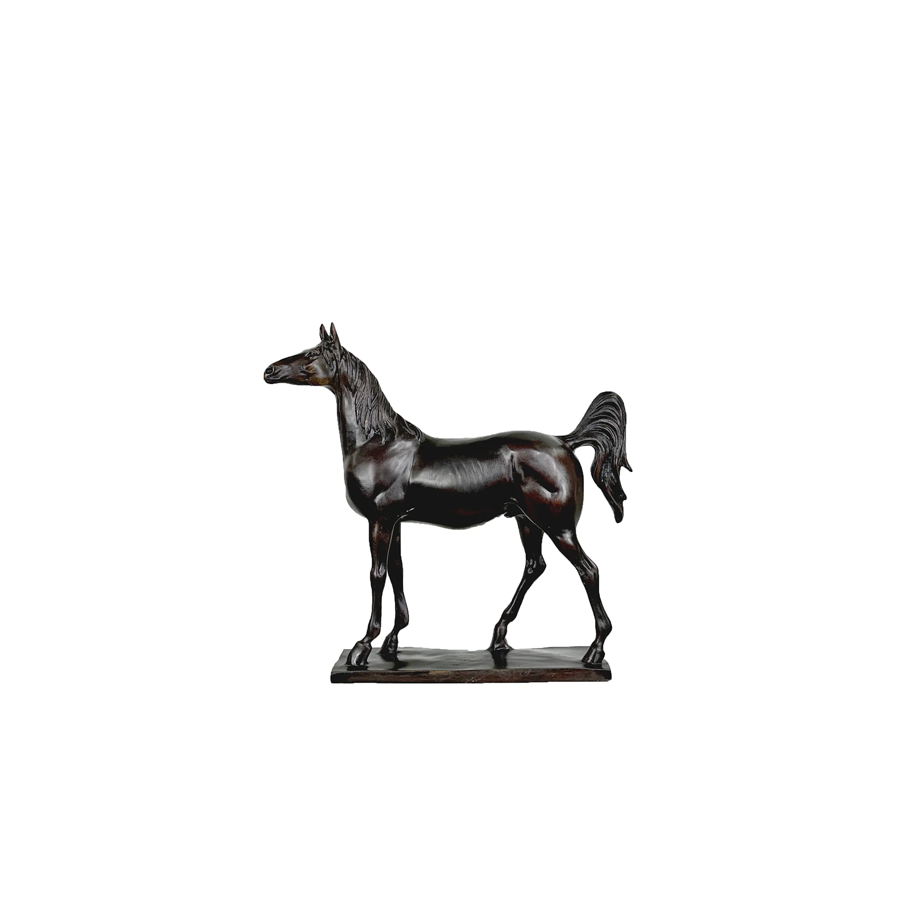 Standing Horse on Base Table-top Bronze Sculpture