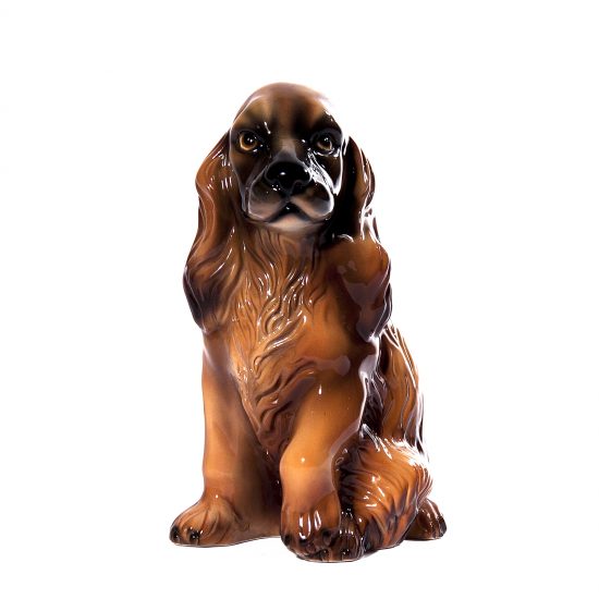 Authentic Italian Ceramic Cocker Spaniel Dog Sculpture