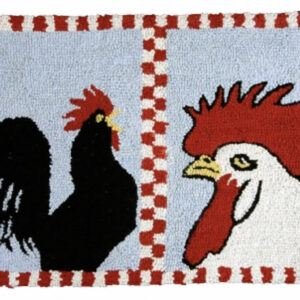 Farm and Ranch Hand Hooked Wool Rug – Chickens