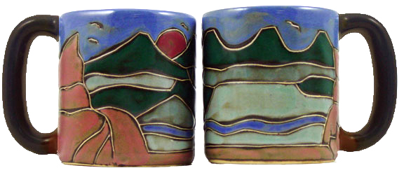Mara Stoneware 16 Oz. Mountain Mugs (Set of 2)