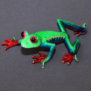 Angelina Bronze Frog Sculpture by Barry Stein Sculptures (6 Color Options Available)