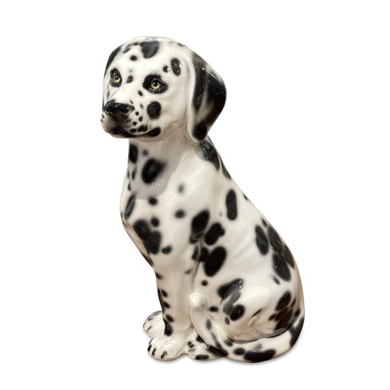 Authentic Italian Ceramic Dalmatian Dog Sculpture