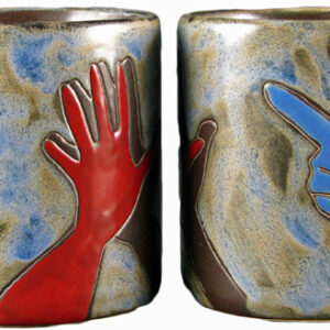 Mara Stoneware 16 Oz. Peace Signs Mugs (Set of 2)
