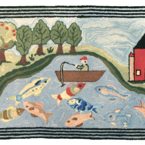 Farm and Ranch Hand Hooked Wool Rug – Rainbow Lake