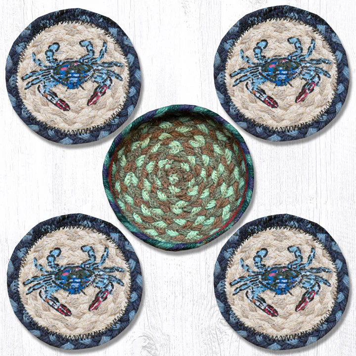 Blue Crab Coaster Set