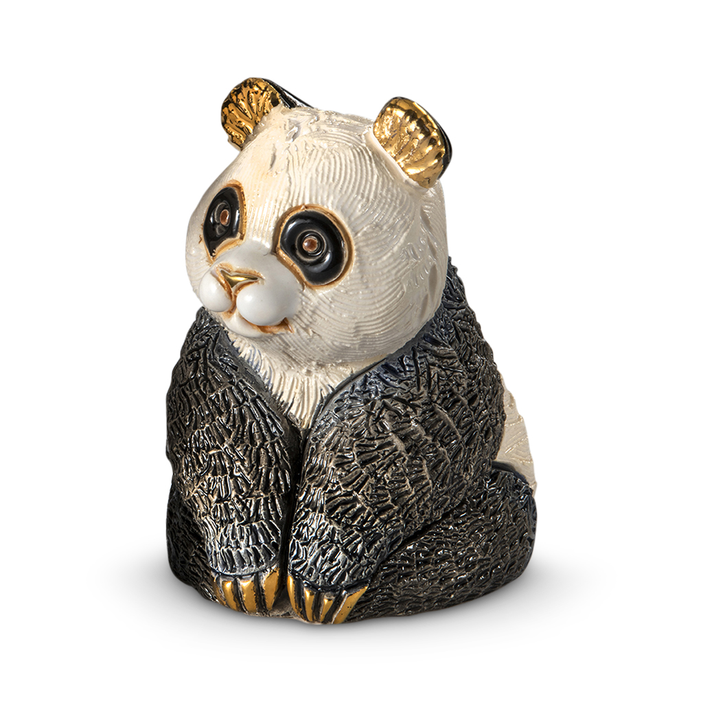Baby Panda Sitting Figurine by De Rosa