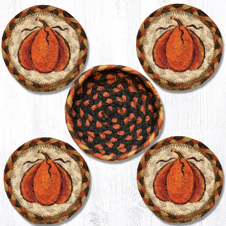 Harvest Pumpkin Coaster Set