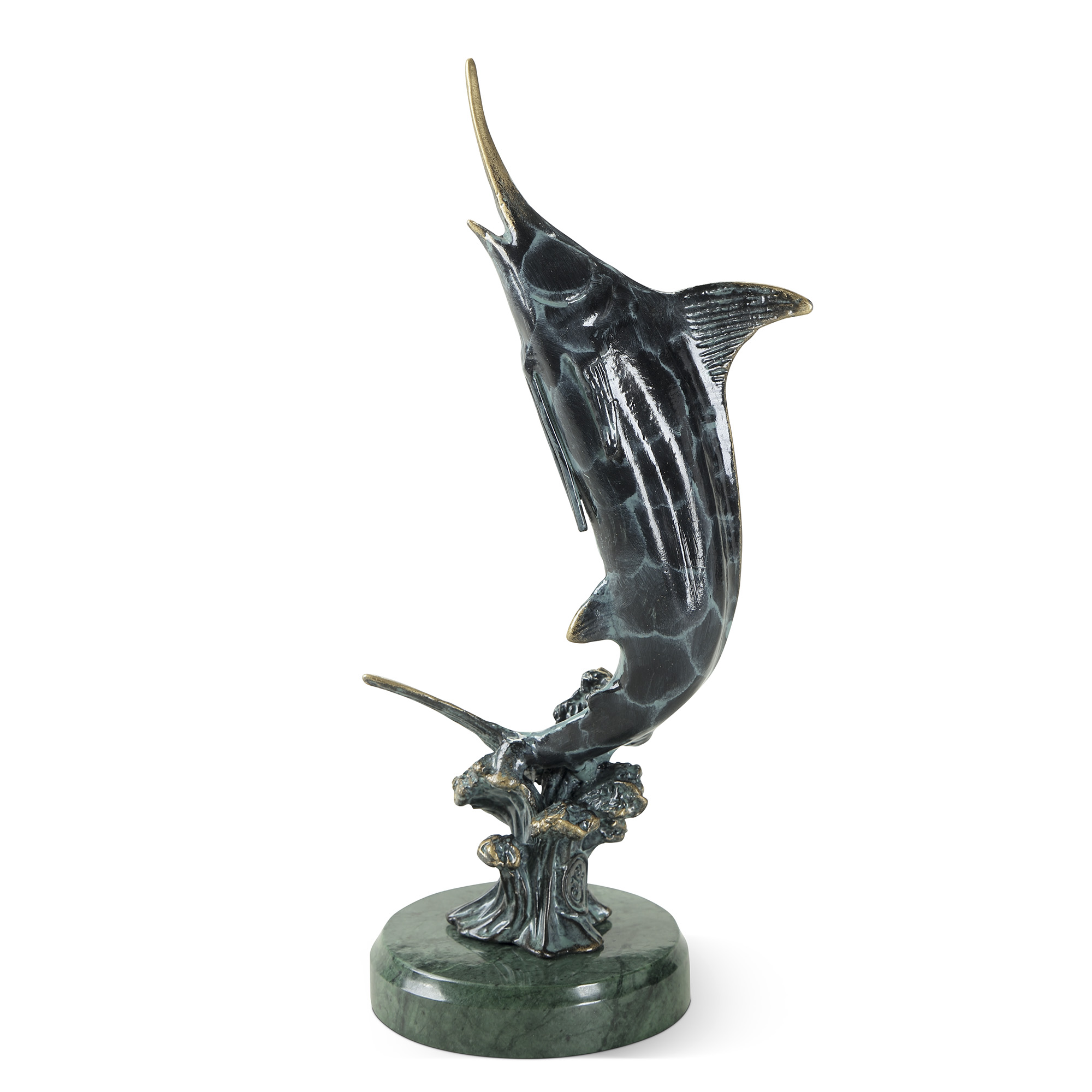 Marlin Hunting Marble Sculpture