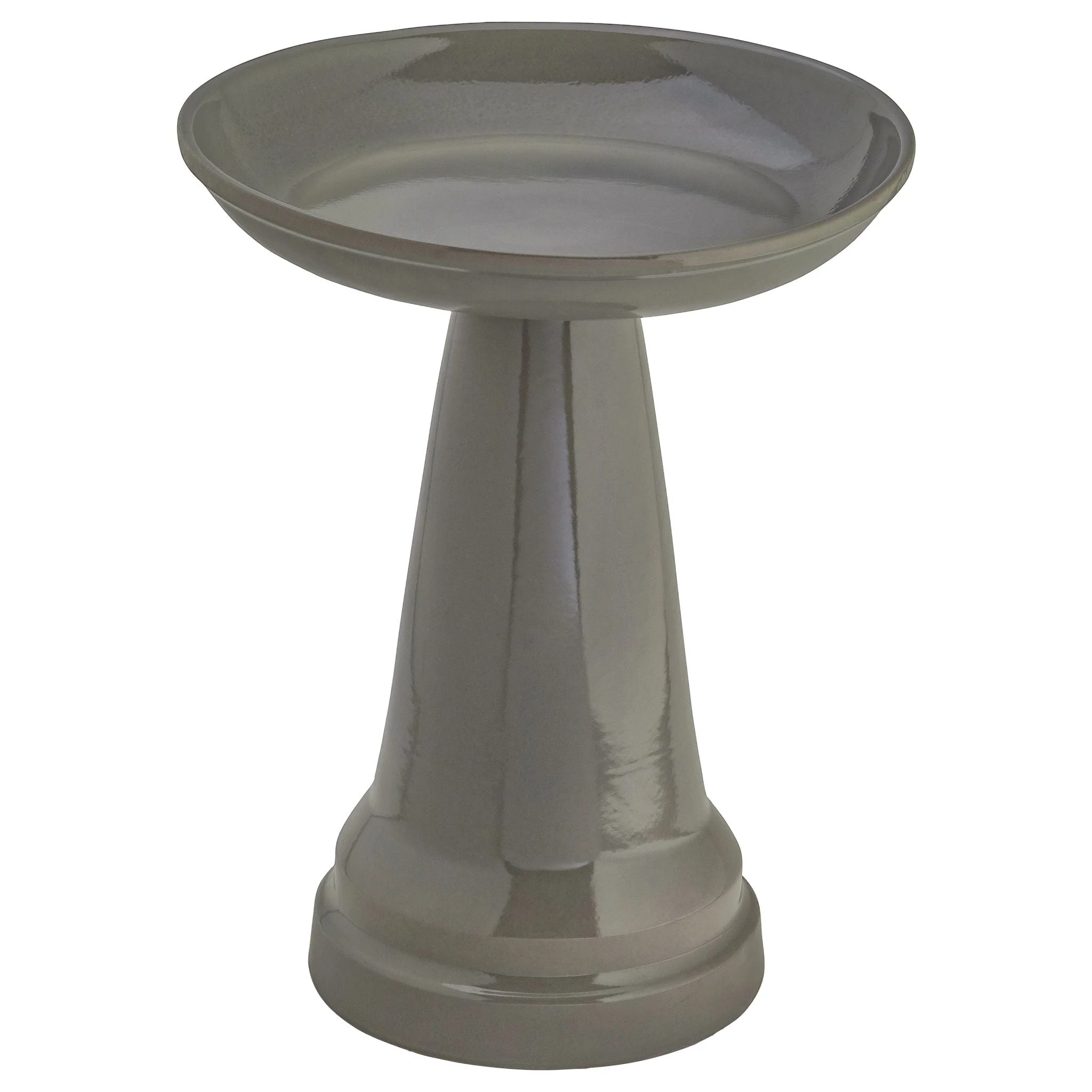 Ohio Stoneware Bird Bath in Gray Made in USA