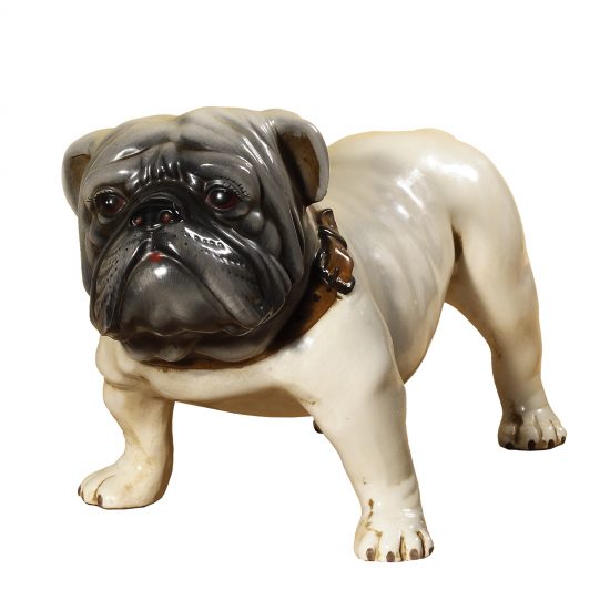 Authentic Italian Ceramic Bulldog Dog Sculpture