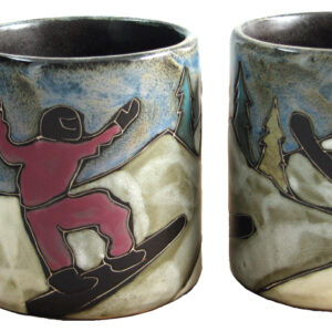 Mara Stoneware 16 Oz. Snowboarder Mugs (Set of 2)