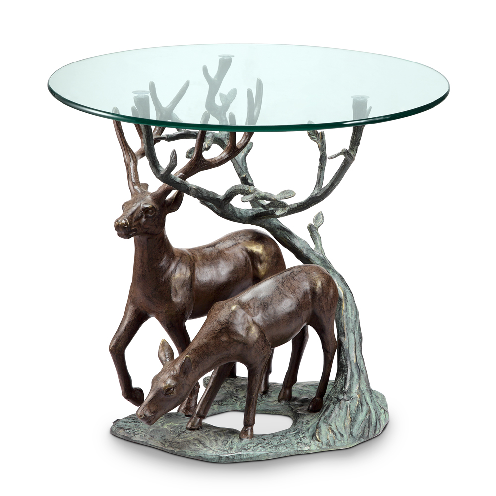 Deer Duo End Table
