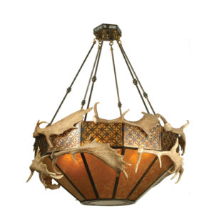 50" Wide Antlers Fallow Deer Chandelier