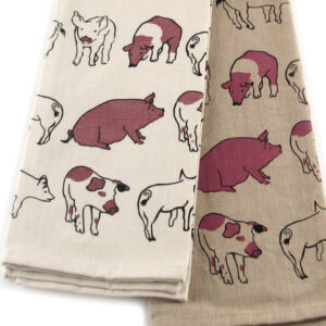 Farm and Ranch 100% Hand-loomed Cotton – Hog Wild Kitchen Towels (Pack of 6)