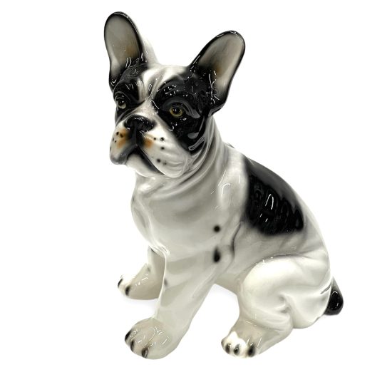 Authentic Italian Ceramic French Bulldog Dog Sculpture
