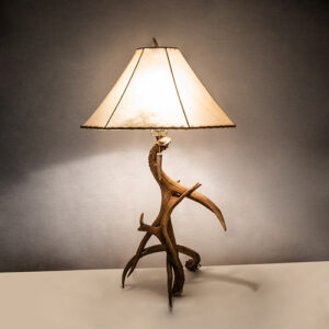 34" High Antlers Elk & Mule Deer Table Lamp