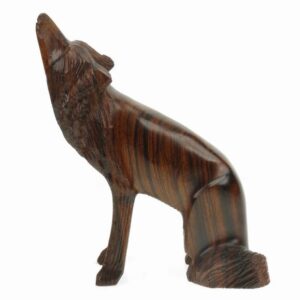 Wolf Sitting Sculpture