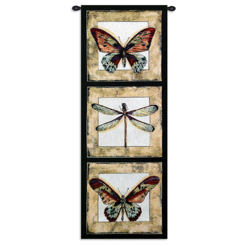 Butterfly and Dragonfly – Woven Tapestry Wall Art Hanging