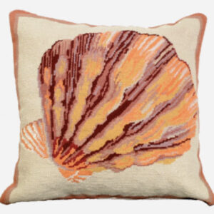 Lions Paw Sea Shell 18"x18" Needlepoint Pillow