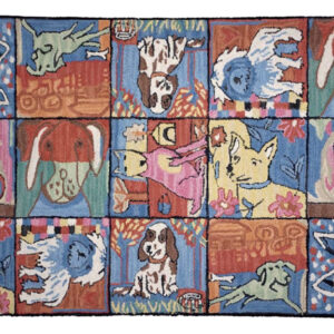 All for the Love of Puppies Hand Hooked Wool Rug