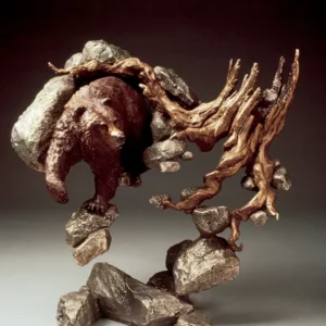 Awake and Hungry Bear Sculpture by Mark Hopkins