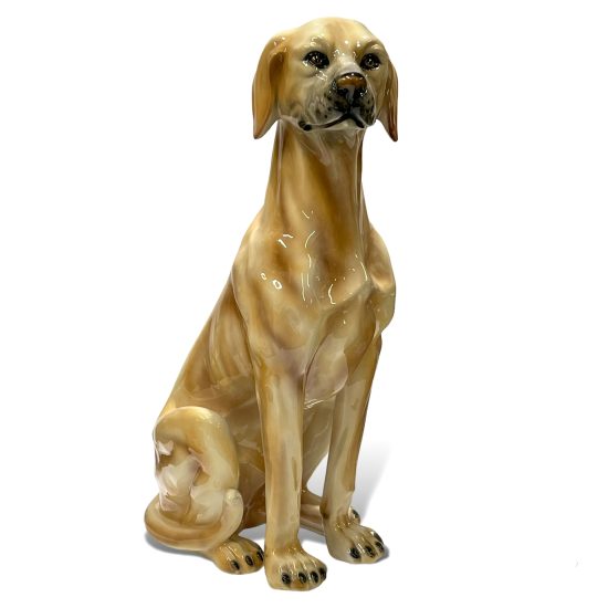 Authentic Italian Ceramic Labrador Dog Sculpture