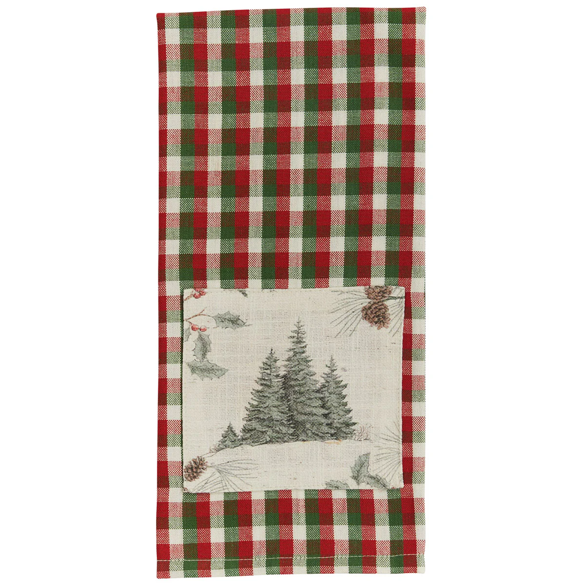 Wild and Beautiful Holiday Tree Patch Dishtowel (Set of 2)