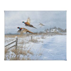 Snow Birds - Pheasants - 16" x 20.5" Gallery Wrapped Canvas