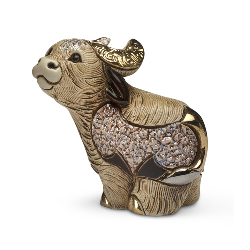 Baby Brown Ox Figurine by De Rosa