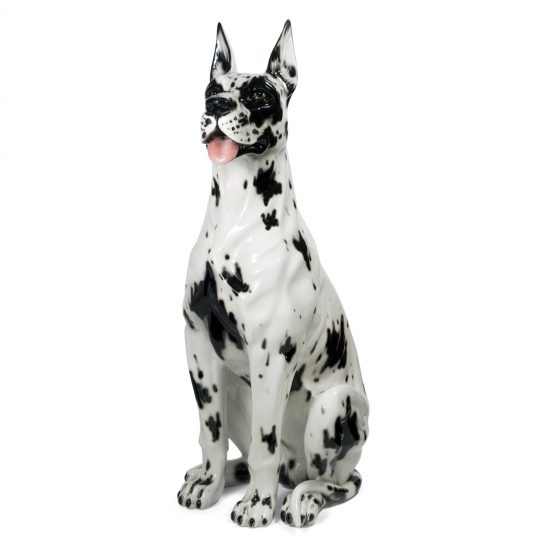 Authentic Italian Ceramic Great Dane Dog Sculpture