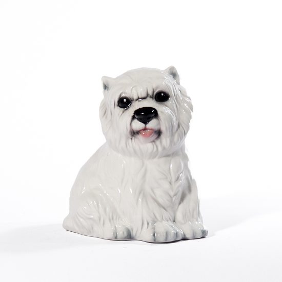 Authentic Italian Ceramic West Highland Dog Sculpture
