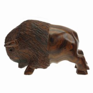 Buffalo Charging Sculpture