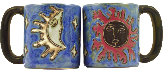 Mara Stoneware 16 Oz. Celestial Blue Mugs (Set of 2)